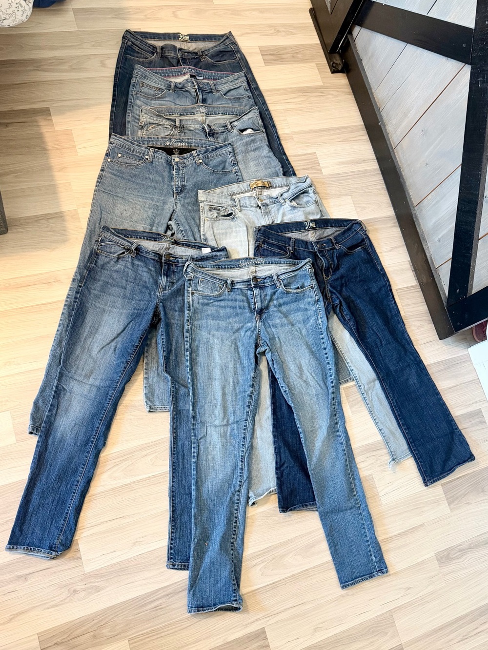 Vintage denim jeans retro Jean lot 2000s jeans 90s low rise dark wash light wash